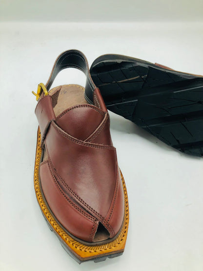 Norozi Brown Peshawari Chappals