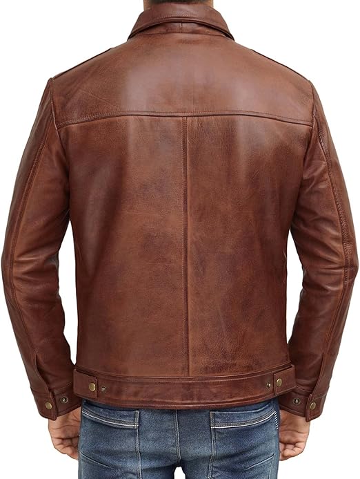 Brown Leather Jacket Men