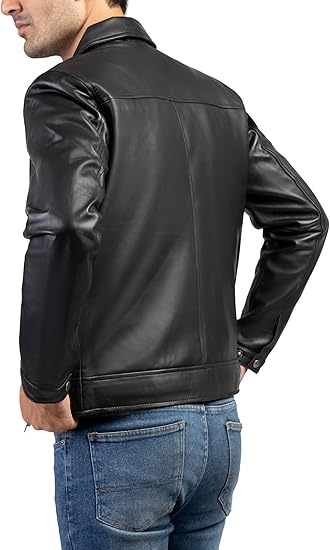 Jild Polo Collar Premium Leather Jacket Men.