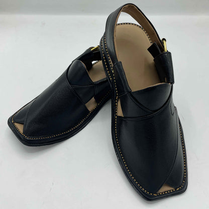 Smart Zalmi New Design Black Peshawari Chappals