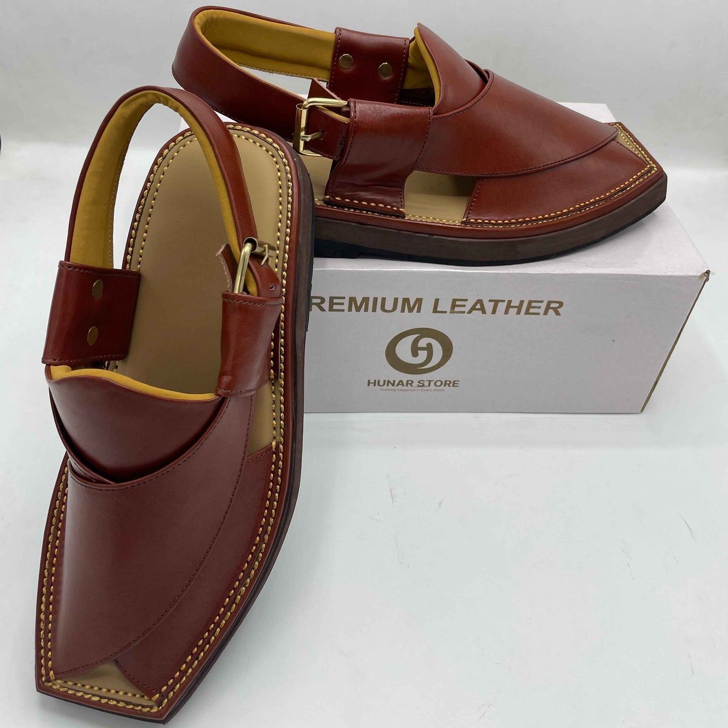 Kaptan Brown Peshawari Chappals